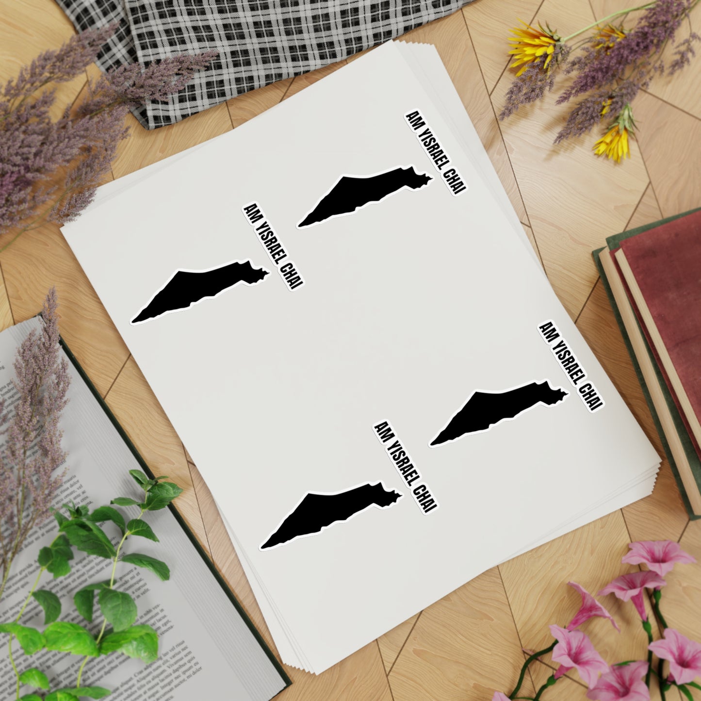 Am Yisrael Chai Sticker Sheet Bundle 10pcs Am Yisrael Chai Stickers Pack Israel Israeli Support Stand With Us Nation of Israe Lives Sticker