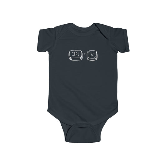 Control V Copy Paste Infant Fine Jersey Bodysuit Funny Mommy Gifts Newborn Baby Shower Presents Birthday