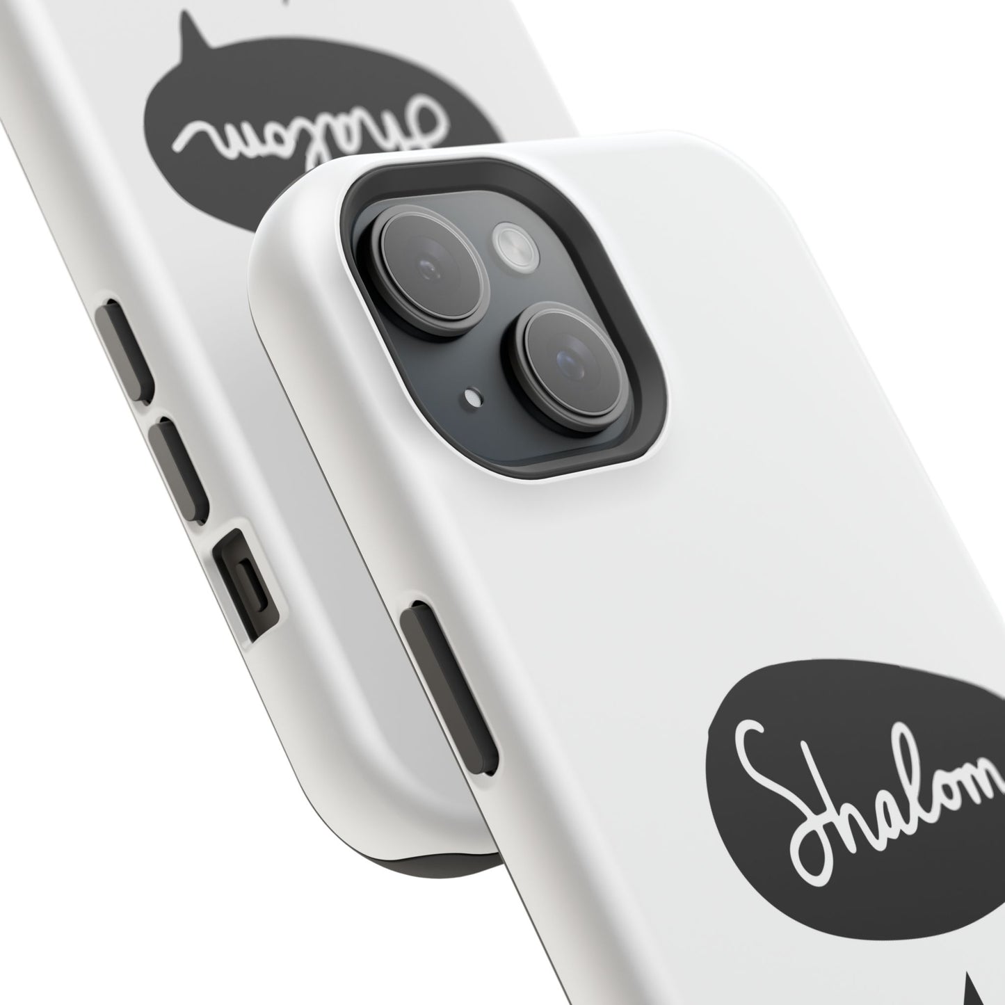 Shalom MagSafe Tough Phone Cases - Hebrew Israel Israeli Jewish Judaism Judaica - by Far Out Prints & Co.