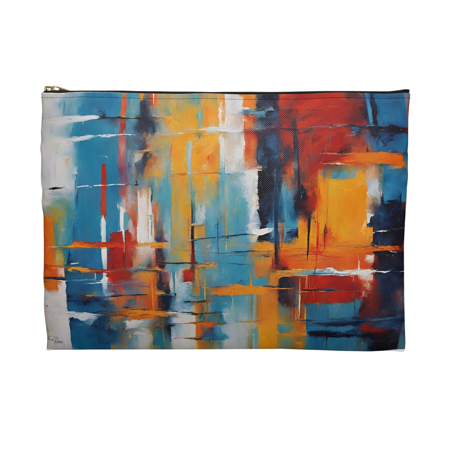 Acrylic Art Painting - Accessory Pouch - Judaism Jewish Israeli Israel - by Far Out Prints & Co.