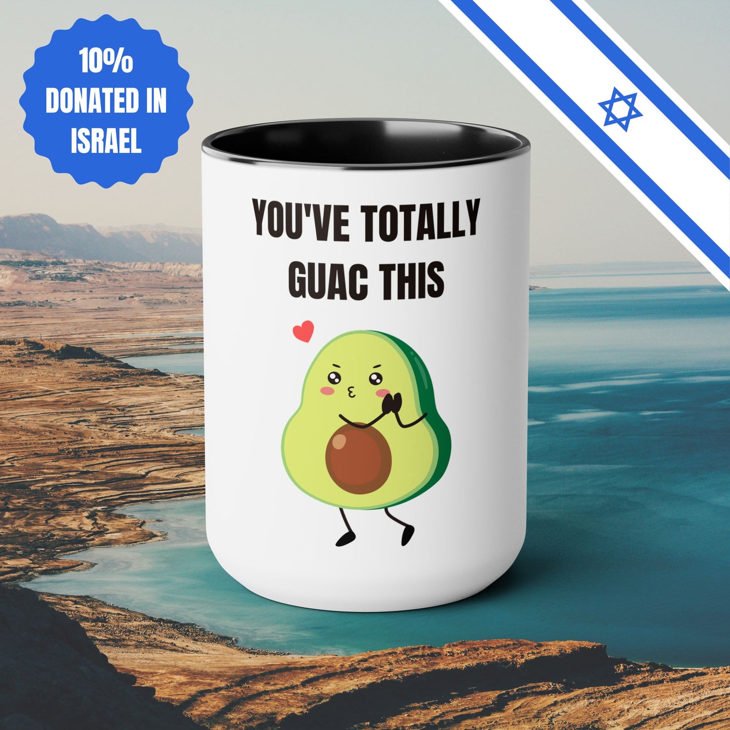 You've Totally Guac This | Two-Tone Coffee Mugs, 15oz | Funny Cafe Lover Fun Mug Cup Avocado Gifts Birthday | Far Out Prints & Co.