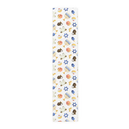 Hannukah Hanuka Hanukkah Chanukah Chanuka Chanukkah Channukah Chanukka 3 | Jewish Holiday Themed | Table Runner