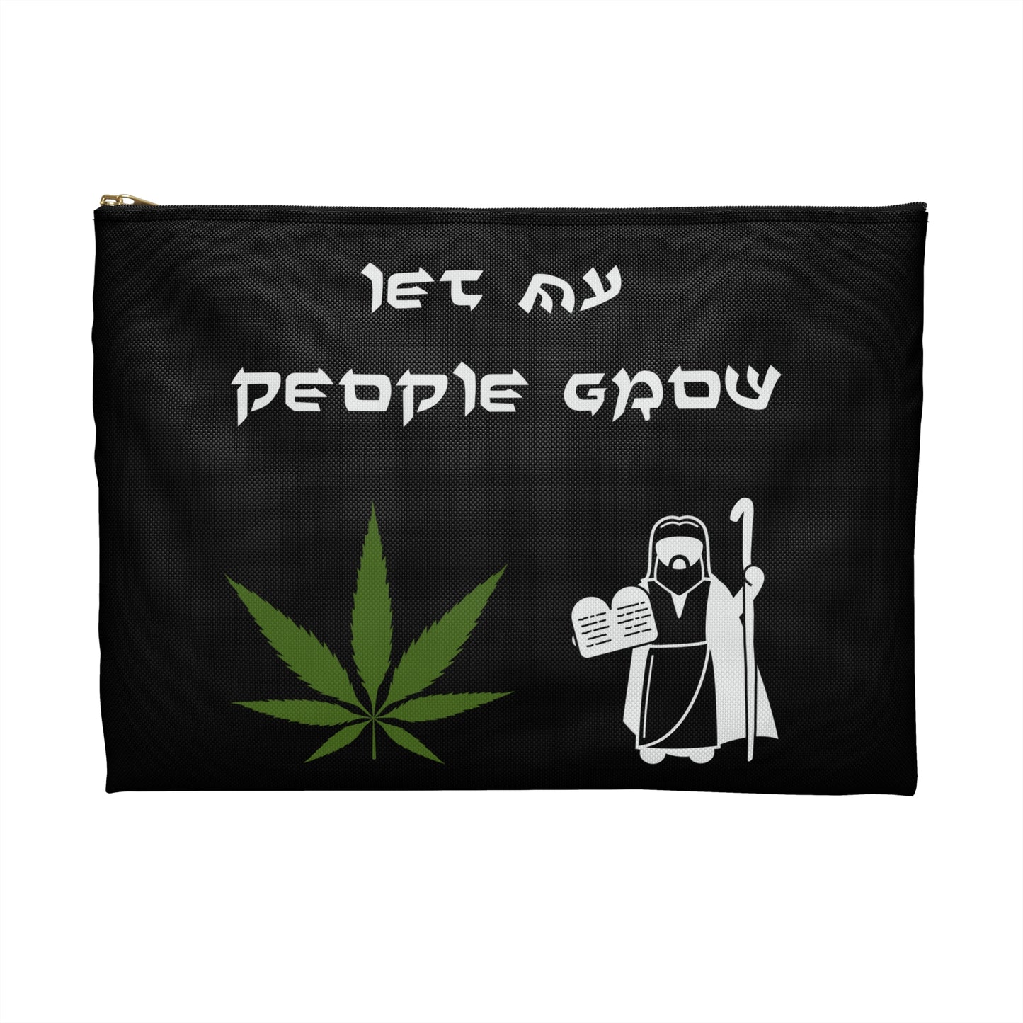 Let My People Grow - Accessory Pouch - Stoner Cannabis Weed Jewish Israeli Israel - by Far Out Prints & Co.