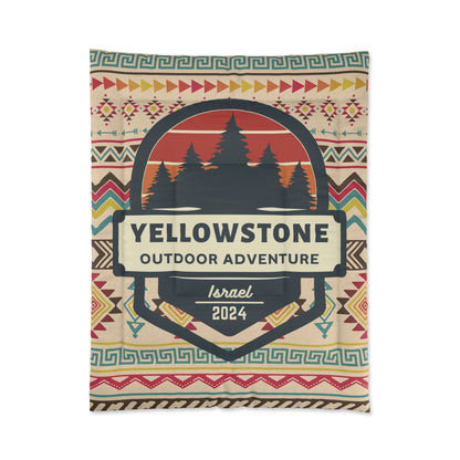 Yellowstone Outdoor Adventure Azteca Comforter by Far Out Prints & Co.