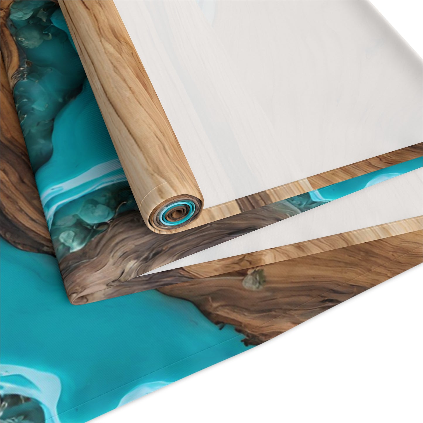 Wood Epoxy Resin Turqoise Design Table Runner Israel Israeli Judaism Judaica Jewish Gifts Presents Him Her | by Far Out Prints & Co.