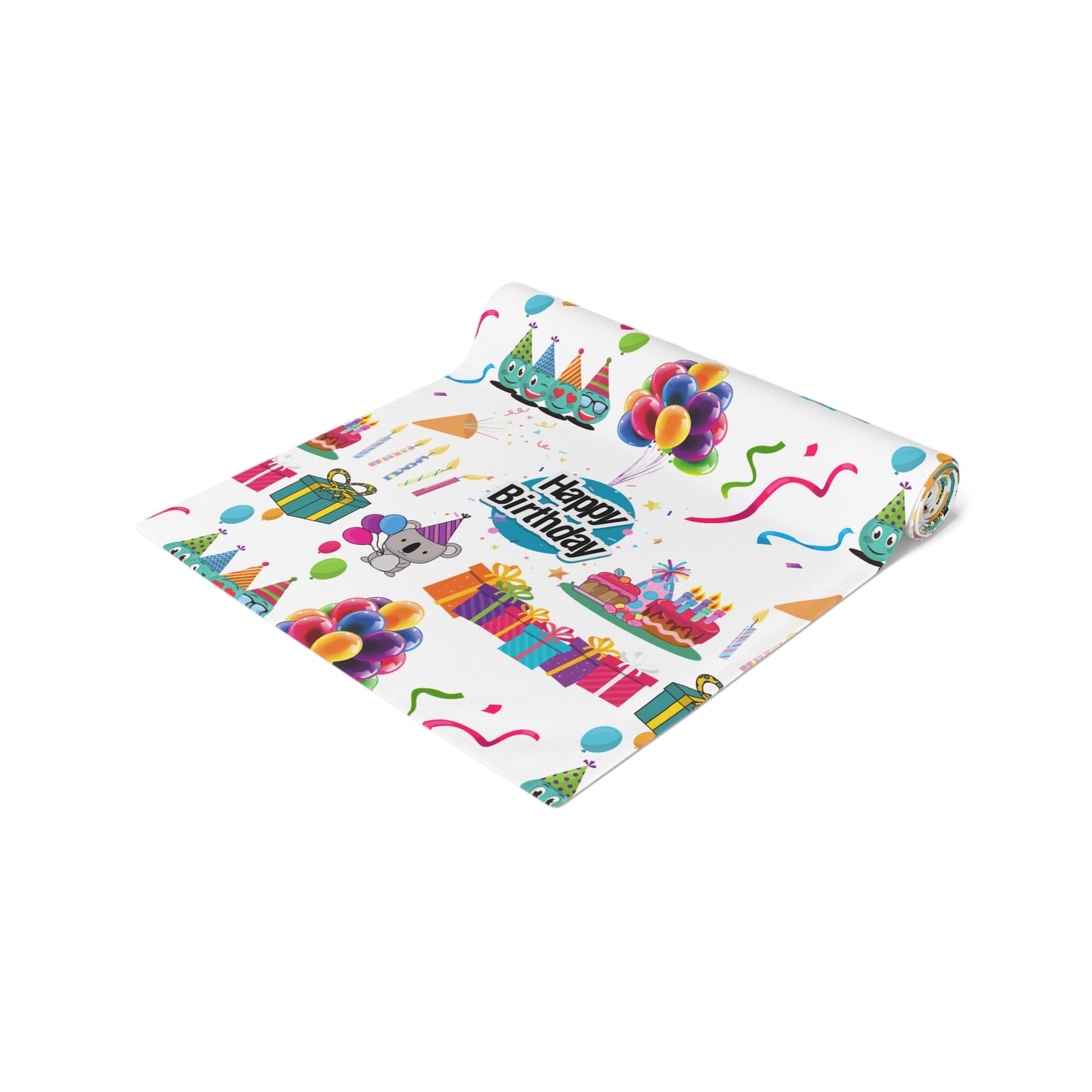 Happy Birthday Cake and Fun Pattern | Table Runner | Far Out Prints & Co.