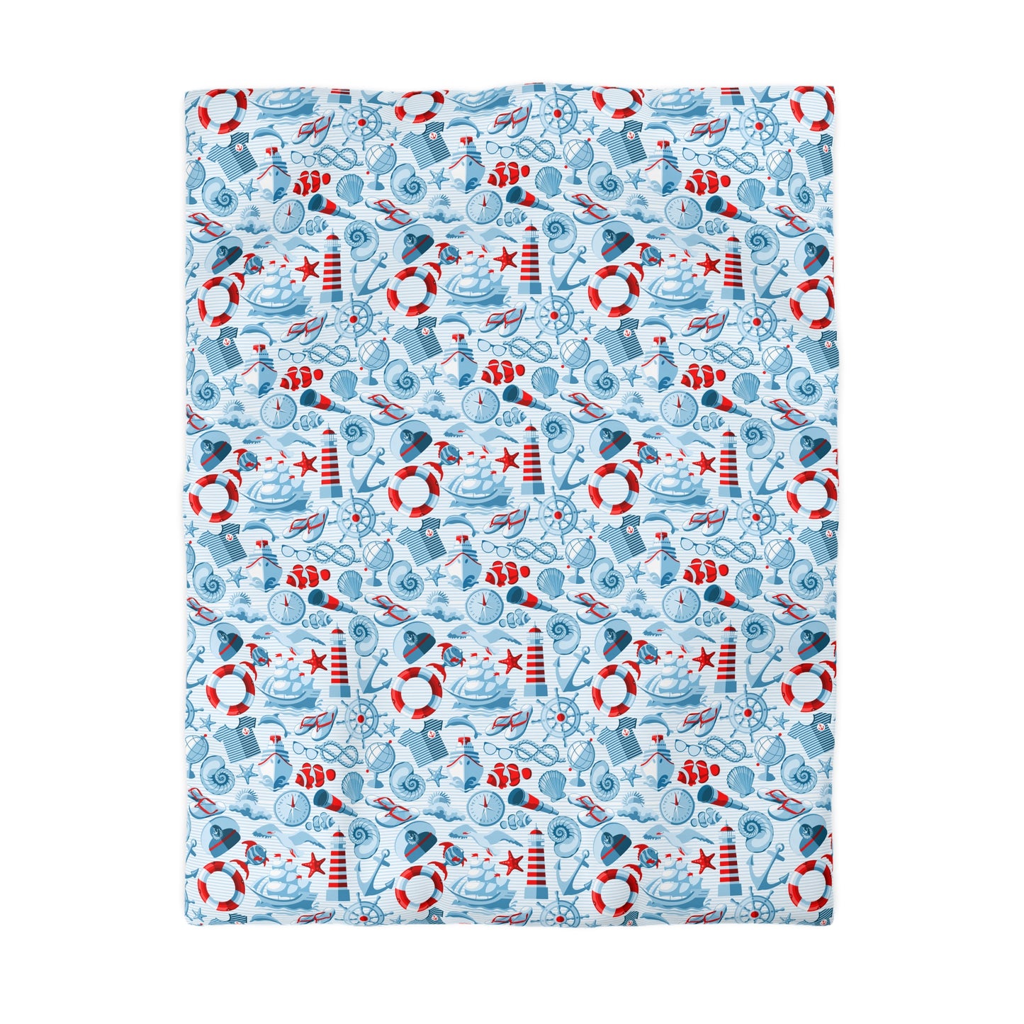 Duvet Cover Blanket for Him Her Gift Ocean Lover Present Orca Killer Whale Dolphin Pattern Navy Nautical Marine Life Sea Kids Adults Comfy