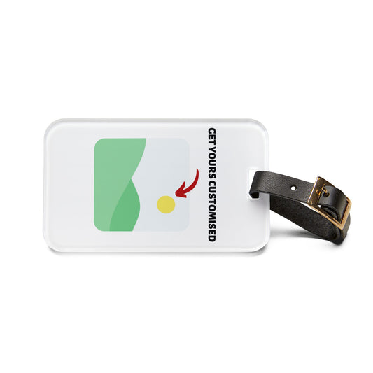 Customised Premium Acrylic and Leather Luggage Tag Get Yours Customized Custom Funny Gifts Travel Lovers Present for Him or Her Flight Tag