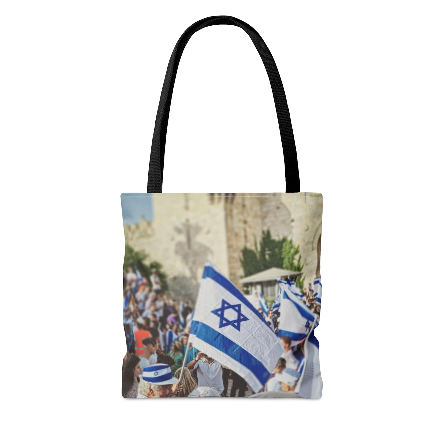 Jerusalem Day Parade Tote Bag (AOP) by Far Out Prints & Co.