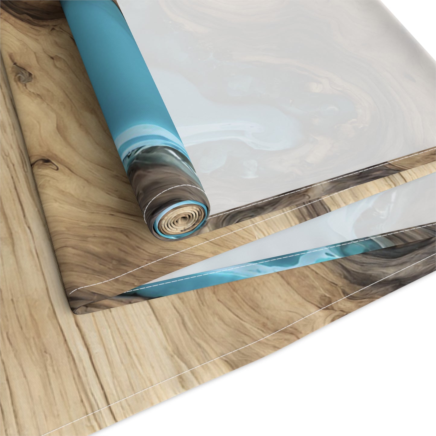 Wood Epoxy Resin Turqoise Design Table Runner Israel Israeli Judaism Judaica Jewish Gifts Presents Him Her | by Far Out Prints & Co.
