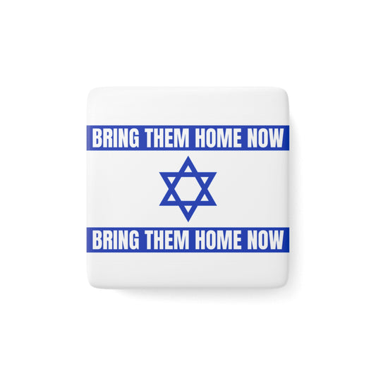 Bring Them Home Now Israeli Flag Magnet Square for Israel Support Stand With Us Bring Hostages Home for Zionist Jews Jewish Supporter