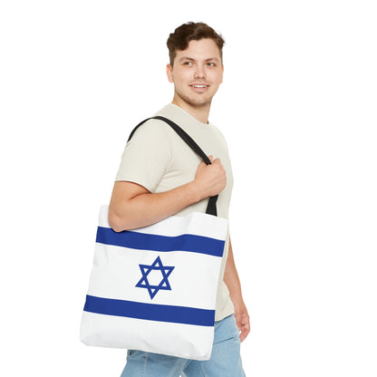 Israel Flag Tote Bag (AOP) by Far Out Prints & Co.