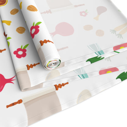 Happy Passover | Israel Israeli Judaism Judaica Jewish Holiday Themed | Table Runner | by Far Out Prints & Co.