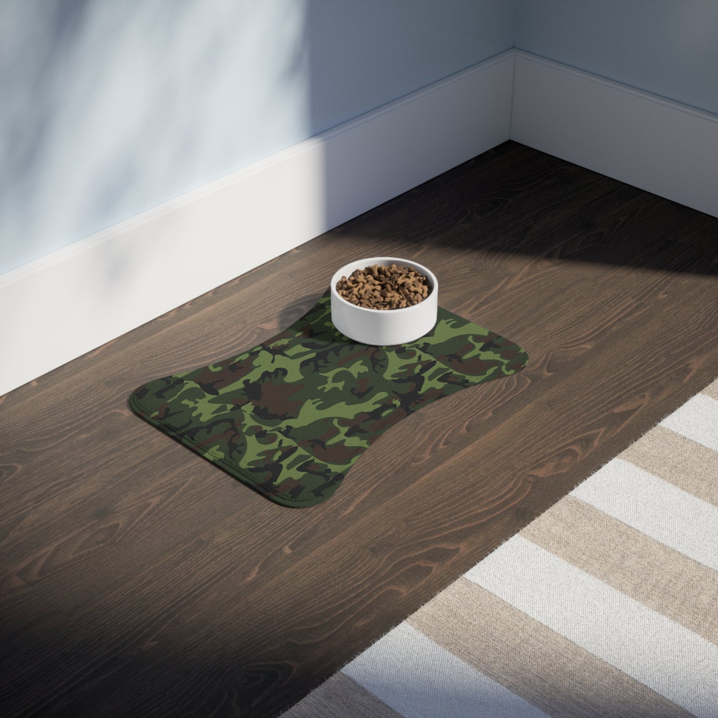 Army Military Uniform Cameo - Pet Feeding Mats - Jewish Israeli Judaica Israel Hebrew Gifts Him Her Dog Cat Presents by Far Out Prints & Co.