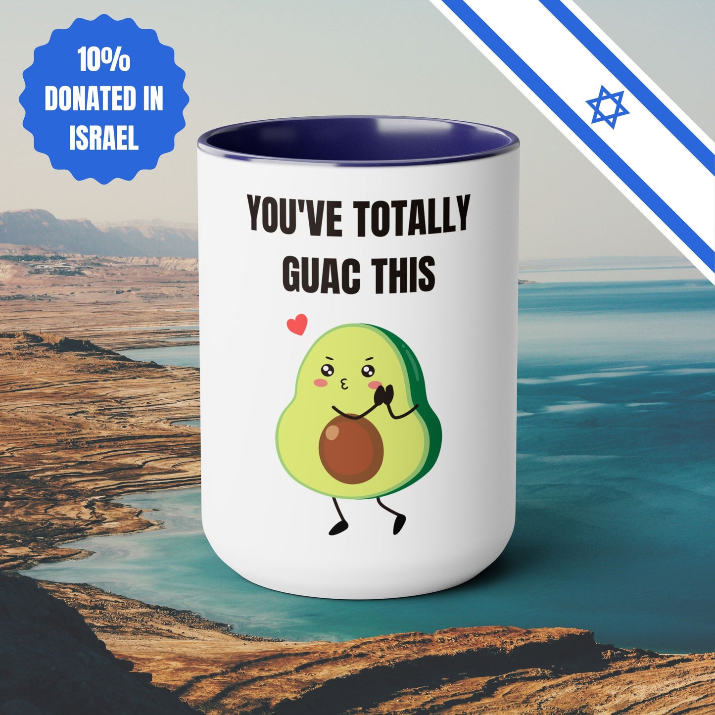 You've Totally Guac This | Two-Tone Coffee Mugs, 15oz | Funny Cafe Lover Fun Mug Cup Avocado Gifts Birthday | Far Out Prints & Co.