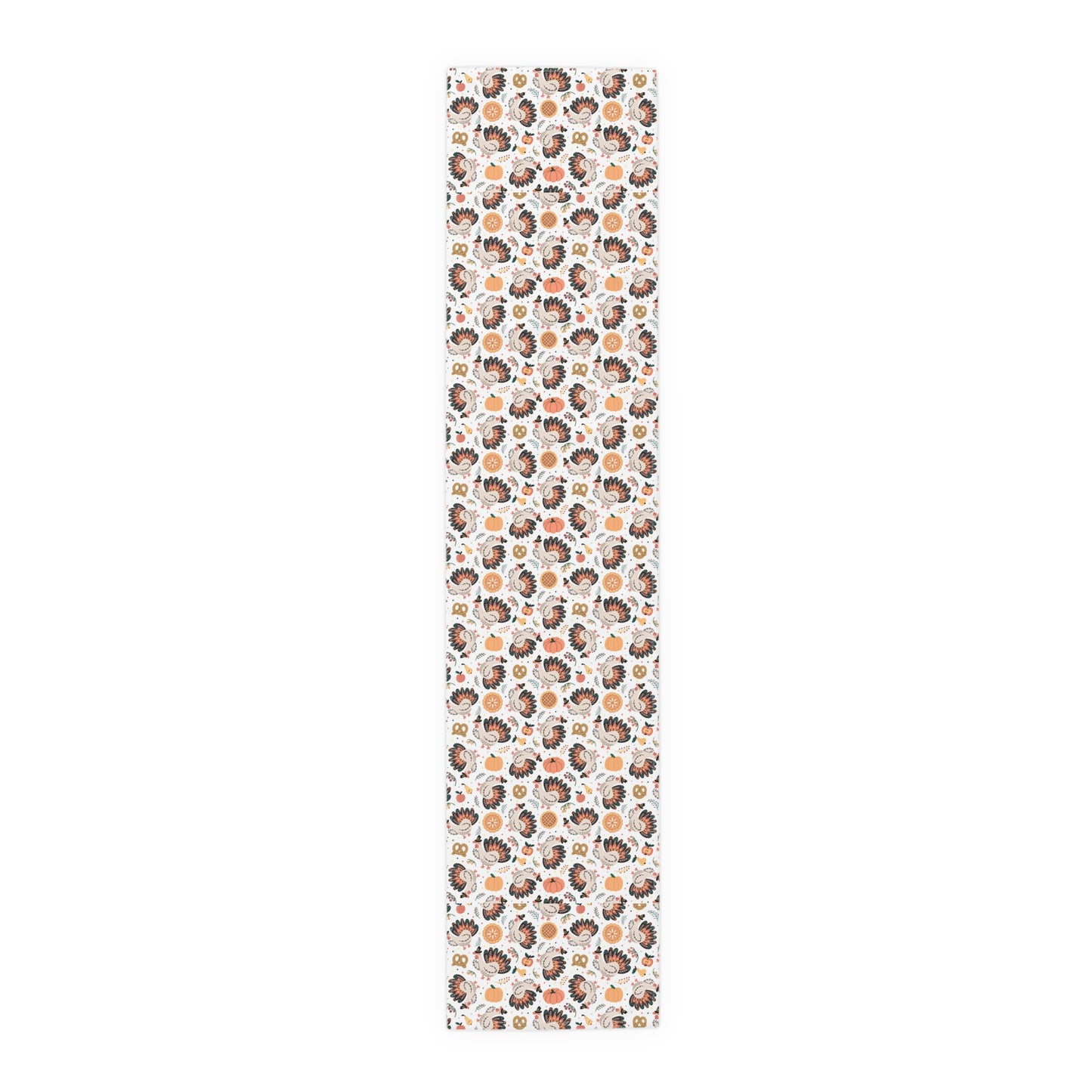 Turkey Love Pattern | Thanksgiving Festive Holiday Themed | Table Runner | by Far Out Prints & Co.