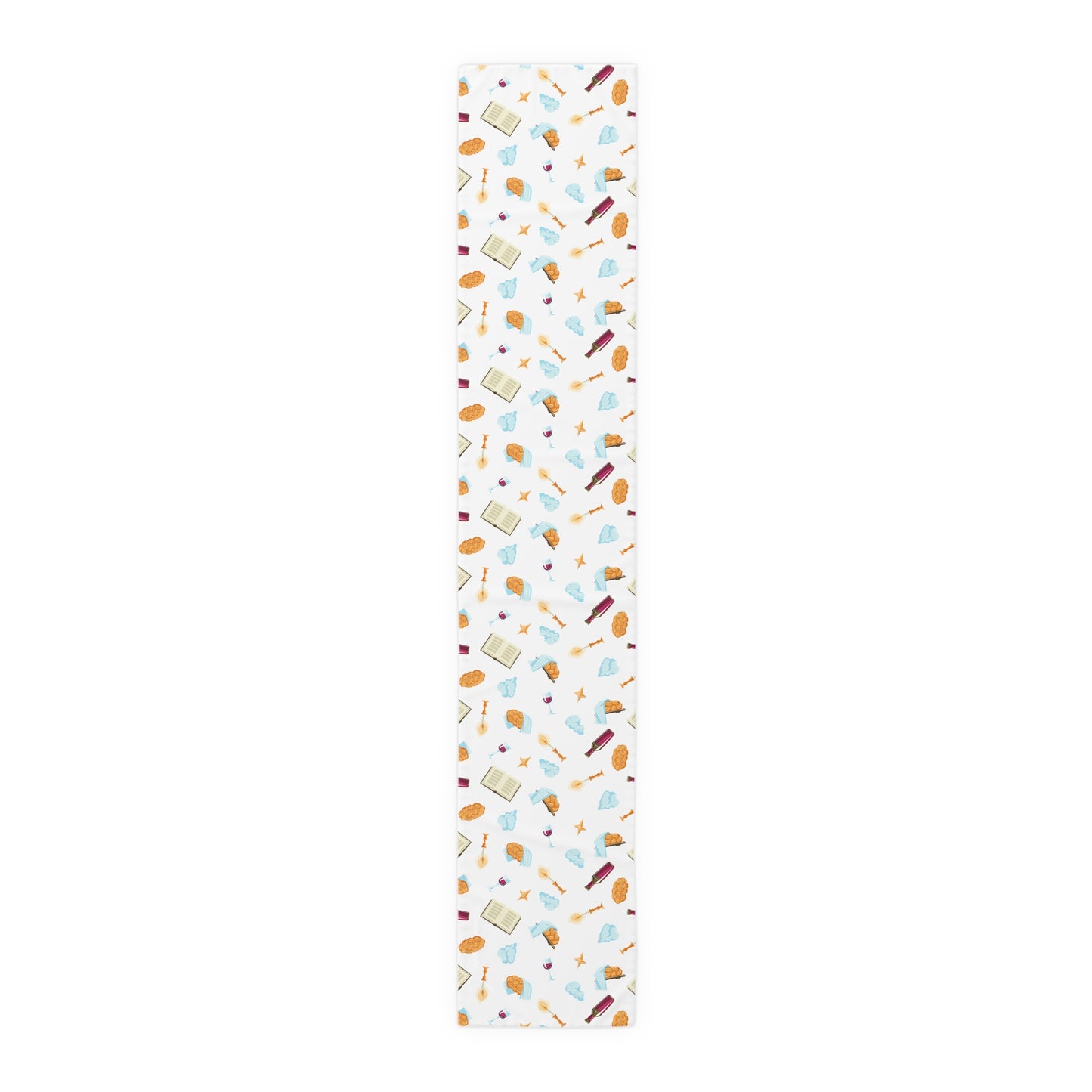 Shabbat Shabat Shabas Shabbas Shabos Shabbos | Jewish Holiday Themed | Table Runner | by Far Out Prints & Co.