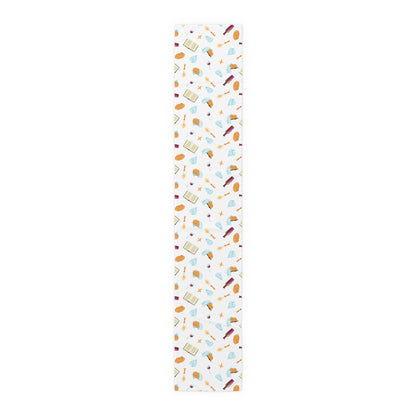 Shabbat Shabat Shabas Shabbas Shabos Shabbos | Jewish Holiday Themed | Table Runner | by Far Out Prints & Co.