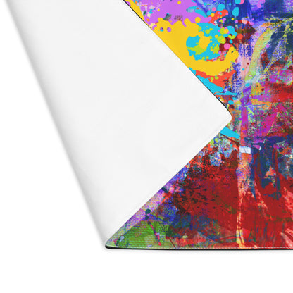 Colorful Acrylic Paint Splatter Rainbow - Placemat, 1pc -  by Far Out Prints & Co.