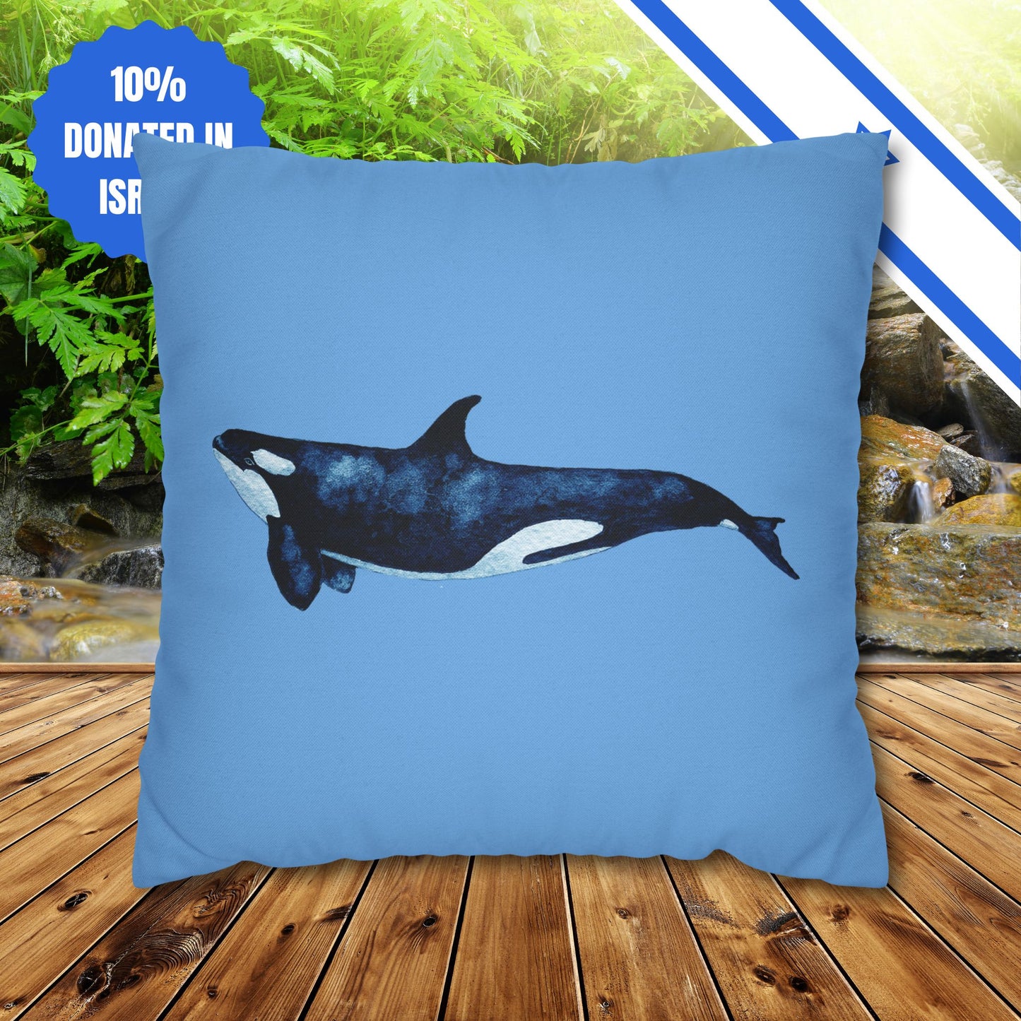 Square Pillowcase Gift Present Him Her His Her Adult Kid Home Decor House Couch Sofa Orca Killer Whale Love Themed Ocean Marine Lovers