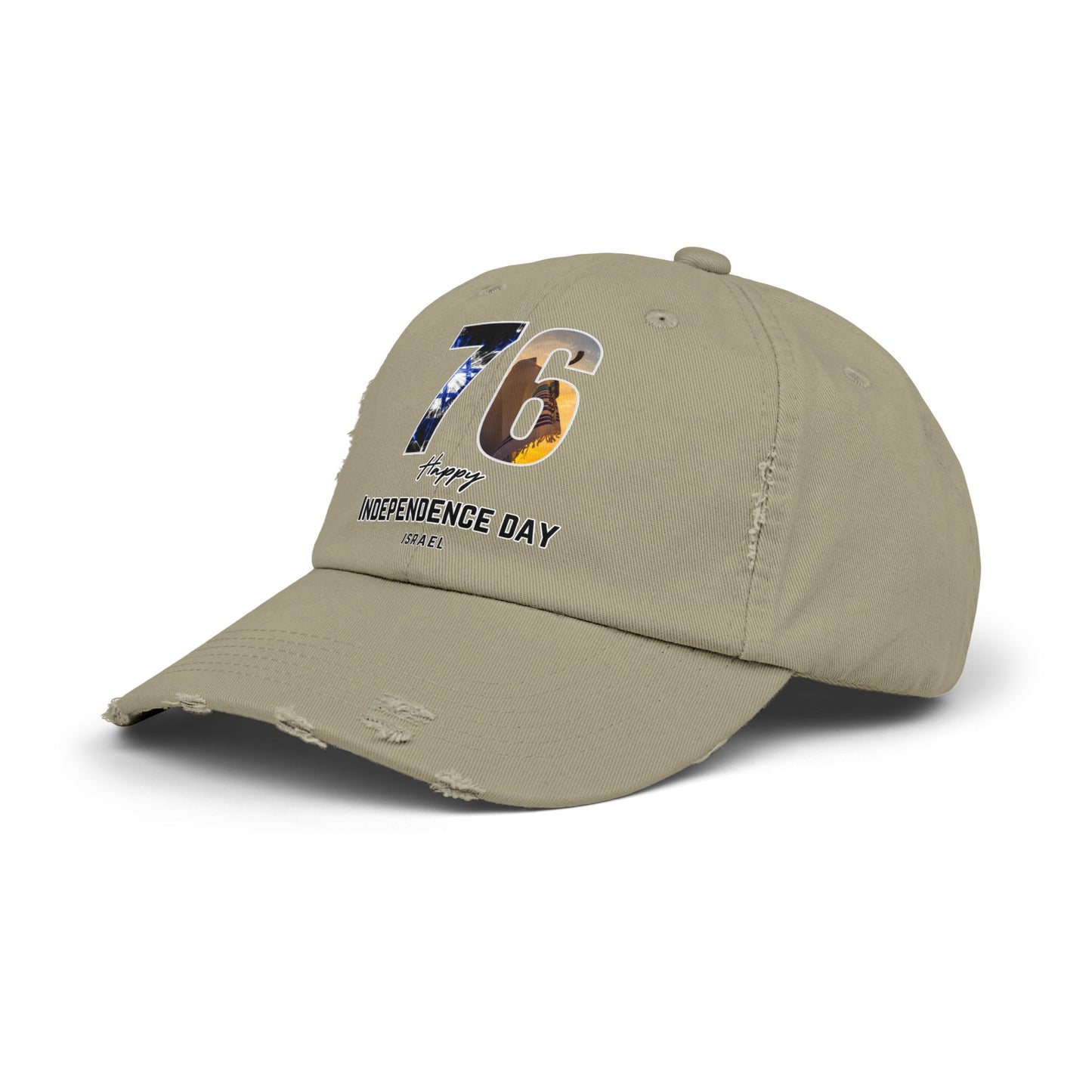 76 Independence Day Israel Hat for Him or Her Unisex Distressed Cap Gift Israel Jewish Present Judaism Israeli Zionist Zionism Cap
