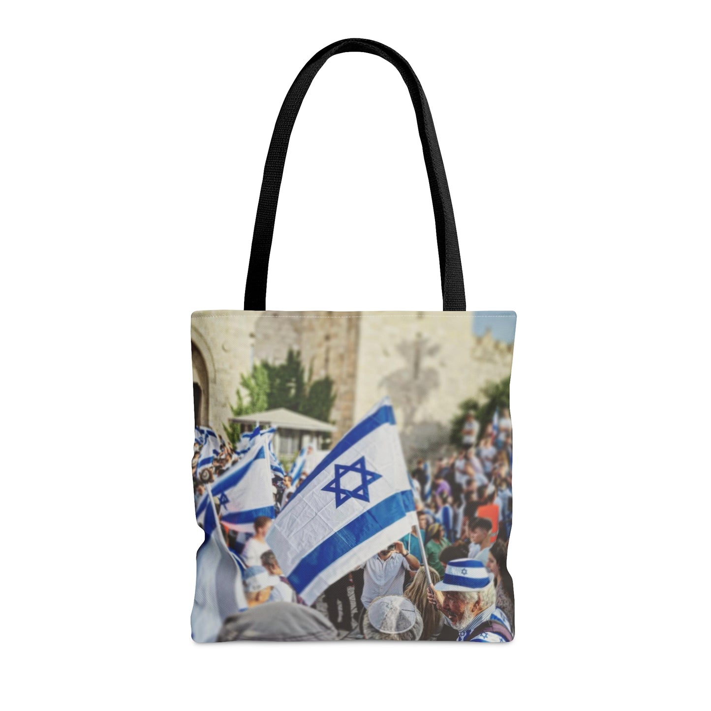 Jerusalem Day Parade Tote Bag (AOP) by Far Out Prints & Co.