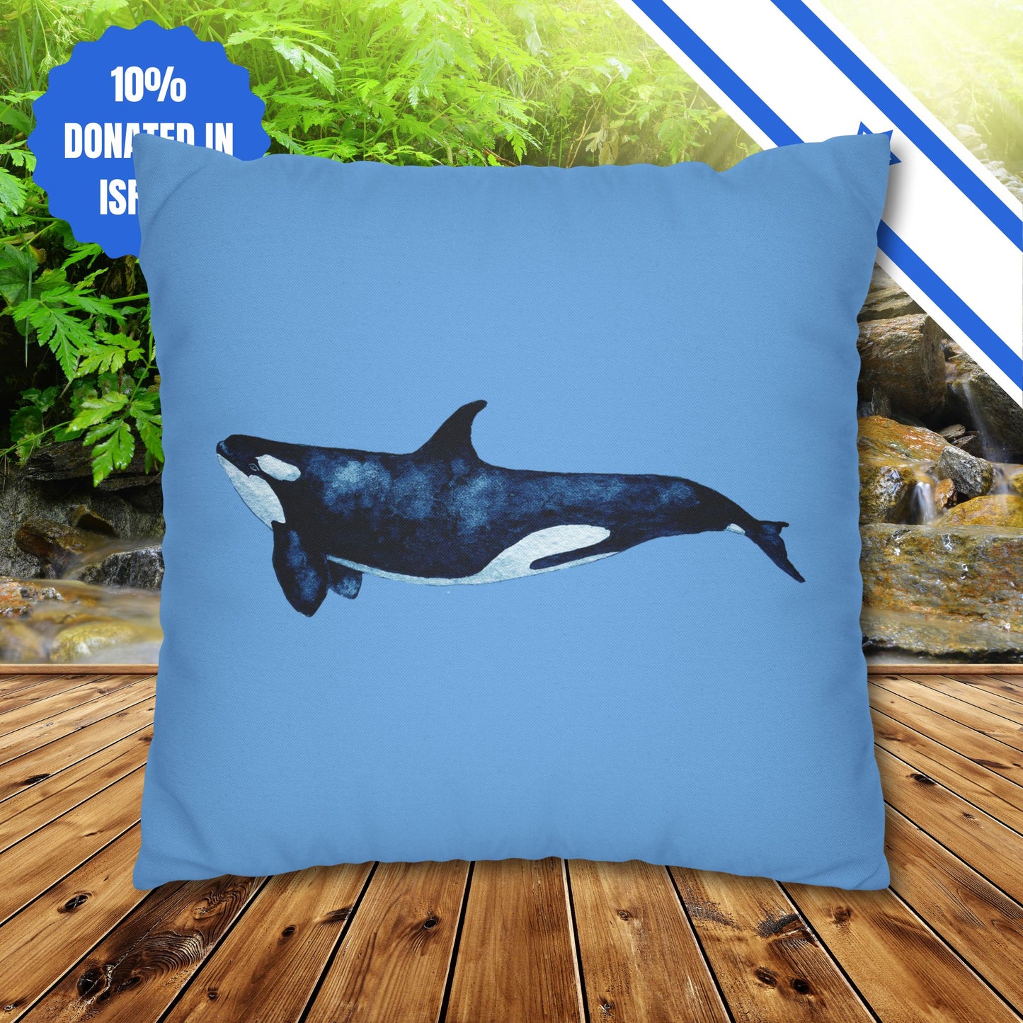 Square Pillowcase Gift Present Him Her His Her Adult Kid Home Decor House Couch Sofa Orca Killer Whale Love Themed Ocean Marine Lovers