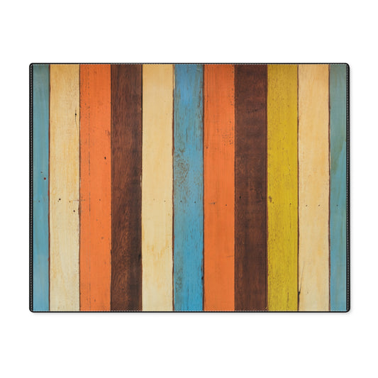 Pin Striped Earth Tones - Placemat, 1pc -  by Far Out Prints & Co.