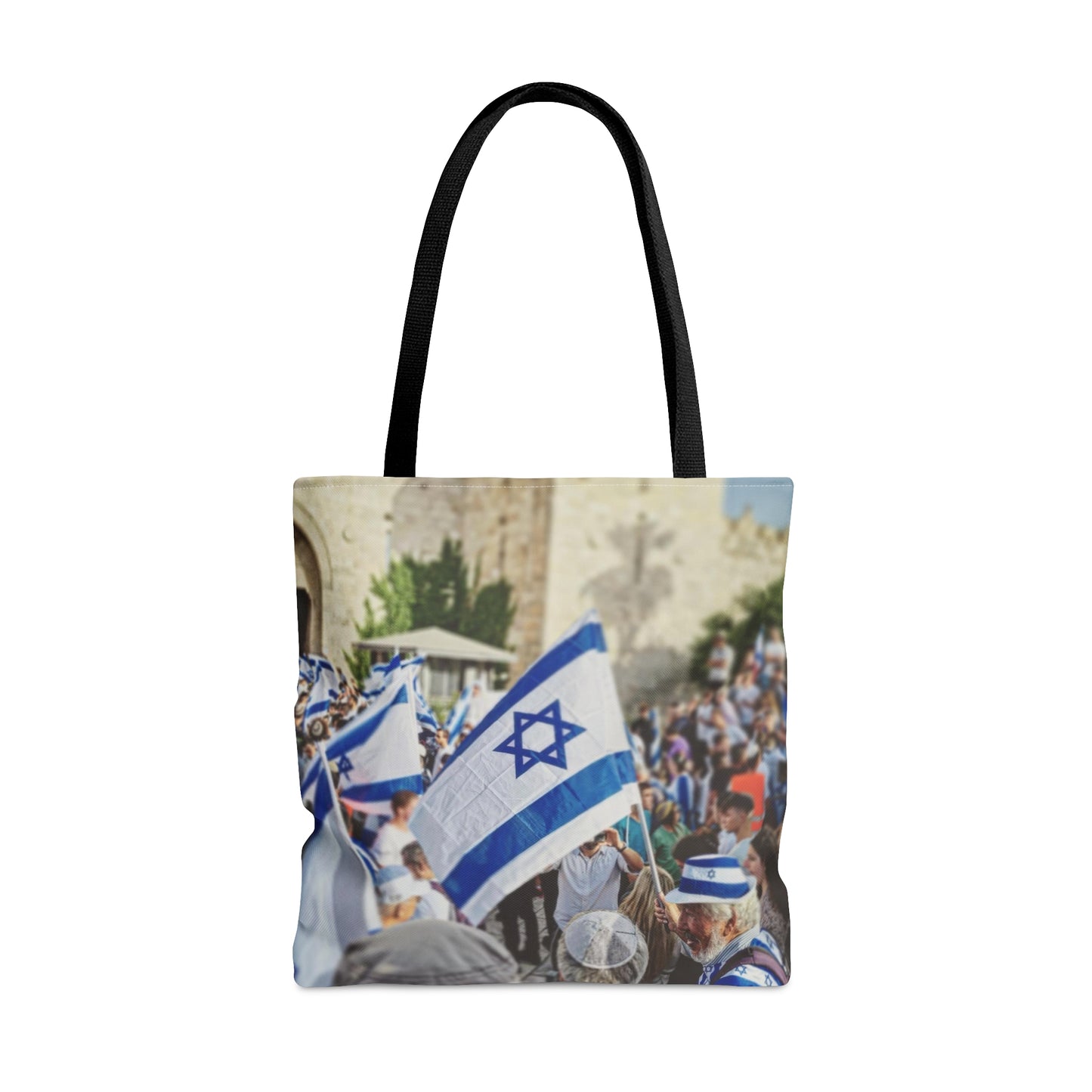 Jerusalem Day Parade Tote Bag (AOP) by Far Out Prints & Co.