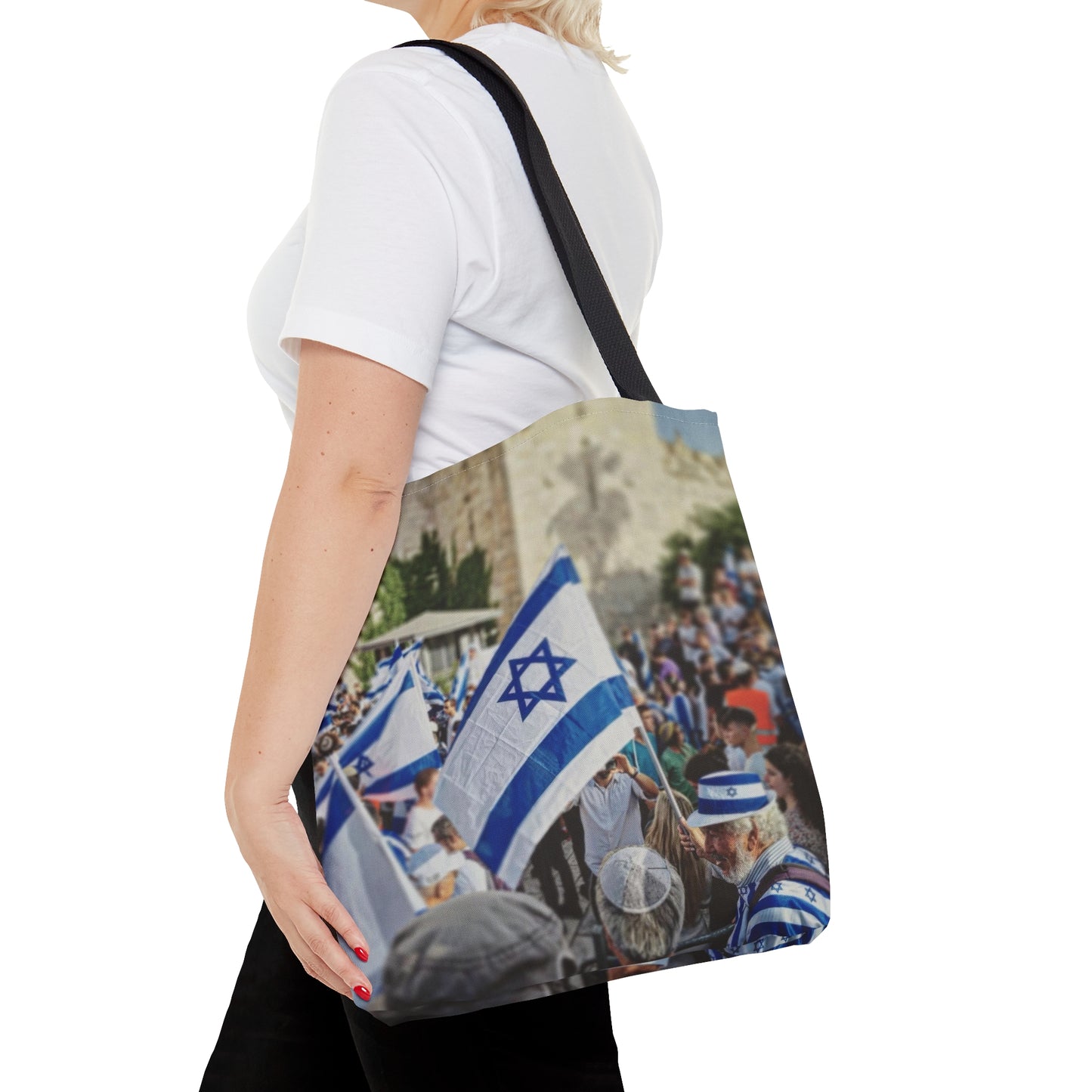 Jerusalem Day Parade Tote Bag (AOP) by Far Out Prints & Co.