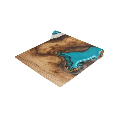 Wood Epoxy Resin Turqoise Design Table Runner Israel Israeli Judaism Judaica Jewish Gifts Presents Him Her | by Far Out Prints & Co.