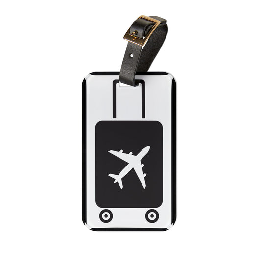 Aero Flyer | Premium Acrylic and Leather Luggage Tag | by Far Out Prints & Co