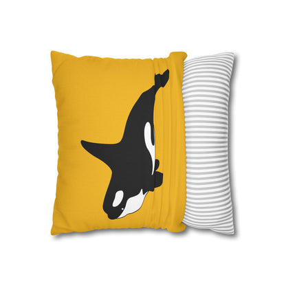 Square Pillowcase Gift Present Him Her His Her Adult Kid Home Decor House Couch Sofa Orca Killer Whale Marine Ocean Conservation Lovers