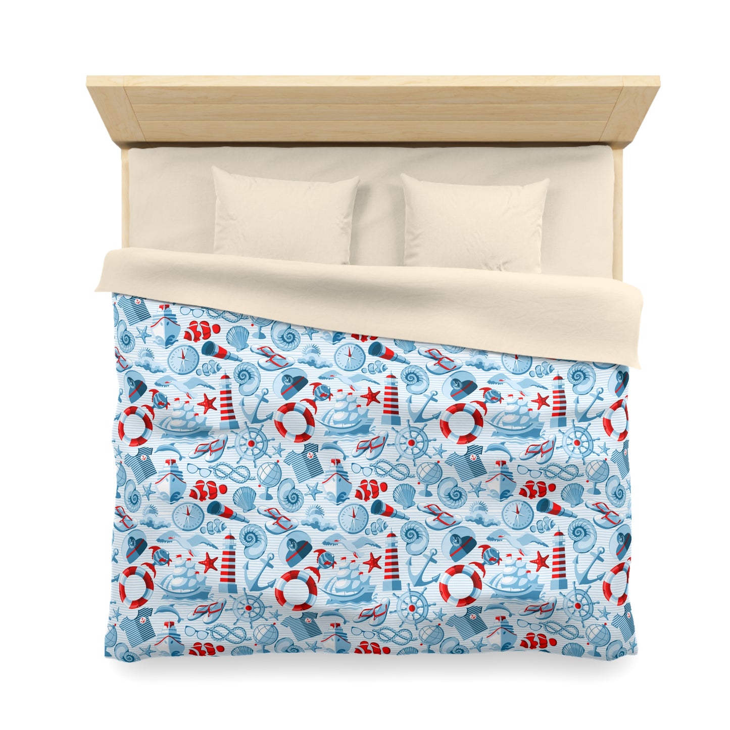 Duvet Cover Blanket for Him Her Gift Ocean Lover Present Orca Killer Whale Dolphin Pattern Navy Nautical Marine Life Sea Kids Adults Comfy