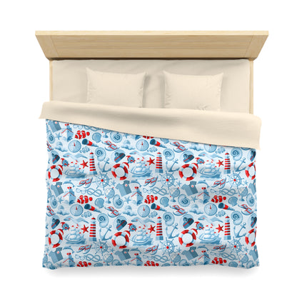 Duvet Cover Blanket for Him Her Gift Ocean Lover Present Orca Killer Whale Dolphin Pattern Navy Nautical Marine Life Sea Kids Adults Comfy