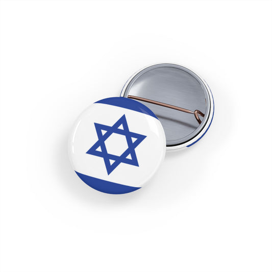 Israeli Flag Pins - Pin Buttons - by Far Out Prints & Co.