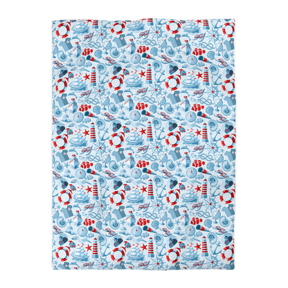 Duvet Cover Blanket for Him Her Gift Ocean Lover Present Orca Killer Whale Dolphin Pattern Navy Nautical Marine Life Sea Kids Adults Comfy