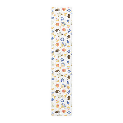 Hannukah Hanuka Hanukkah Chanukah Chanuka Chanukkah Channukah Chanukka 3 | Jewish Holiday Themed | Table Runner