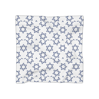 Star of David White Background | Jewish Judaism Judaica Israel Israeli Art | Poly Scarf | by Far Out Prints & Co