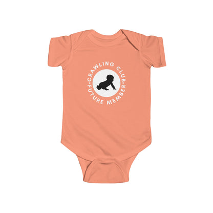 Crawling Club Future Member Infant Fine Jersey Bodysuit | Funny Mommy Gifts Newborn Baby Shower Presents Birthday