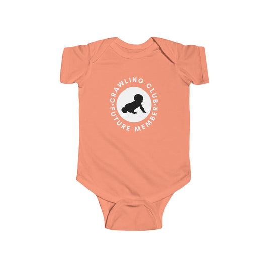 Crawling Club Future Member Infant Fine Jersey Bodysuit | Funny Mommy Gifts Newborn Baby Shower Presents Birthday