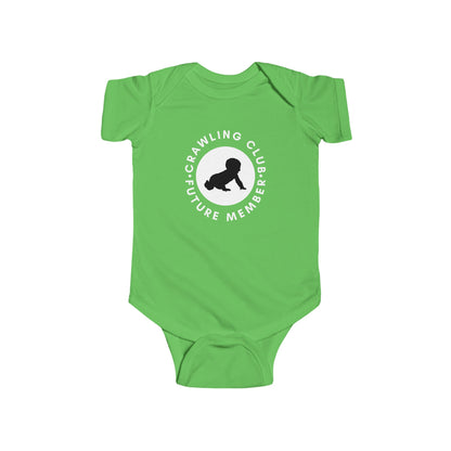 Crawling Club Future Member Infant Fine Jersey Bodysuit | Funny Mommy Gifts Newborn Baby Shower Presents Birthday