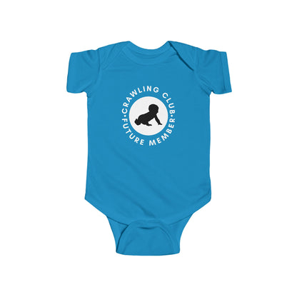 Crawling Club Future Member Infant Fine Jersey Bodysuit | Funny Mommy Gifts Newborn Baby Shower Presents Birthday