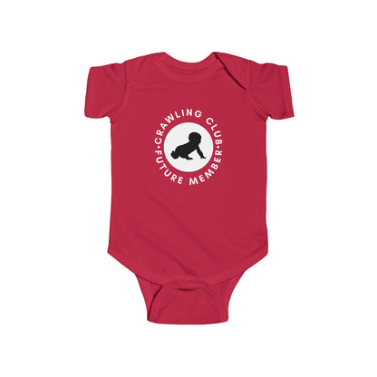 Crawling Club Future Member Infant Fine Jersey Bodysuit | Funny Mommy Gifts Newborn Baby Shower Presents Birthday