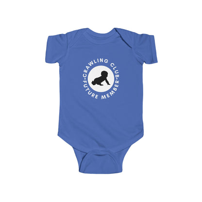 Crawling Club Future Member Infant Fine Jersey Bodysuit | Funny Mommy Gifts Newborn Baby Shower Presents Birthday