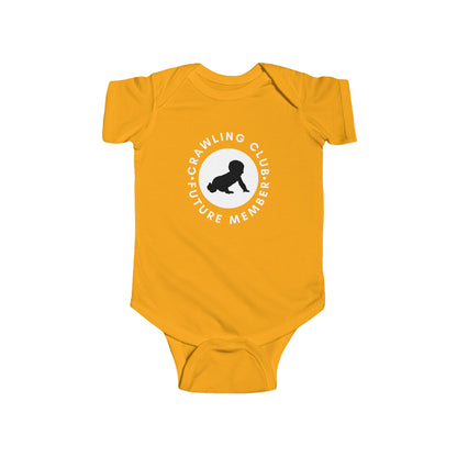 Crawling Club Future Member Infant Fine Jersey Bodysuit | Funny Mommy Gifts Newborn Baby Shower Presents Birthday