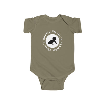 Crawling Club Future Member Infant Fine Jersey Bodysuit | Funny Mommy Gifts Newborn Baby Shower Presents Birthday