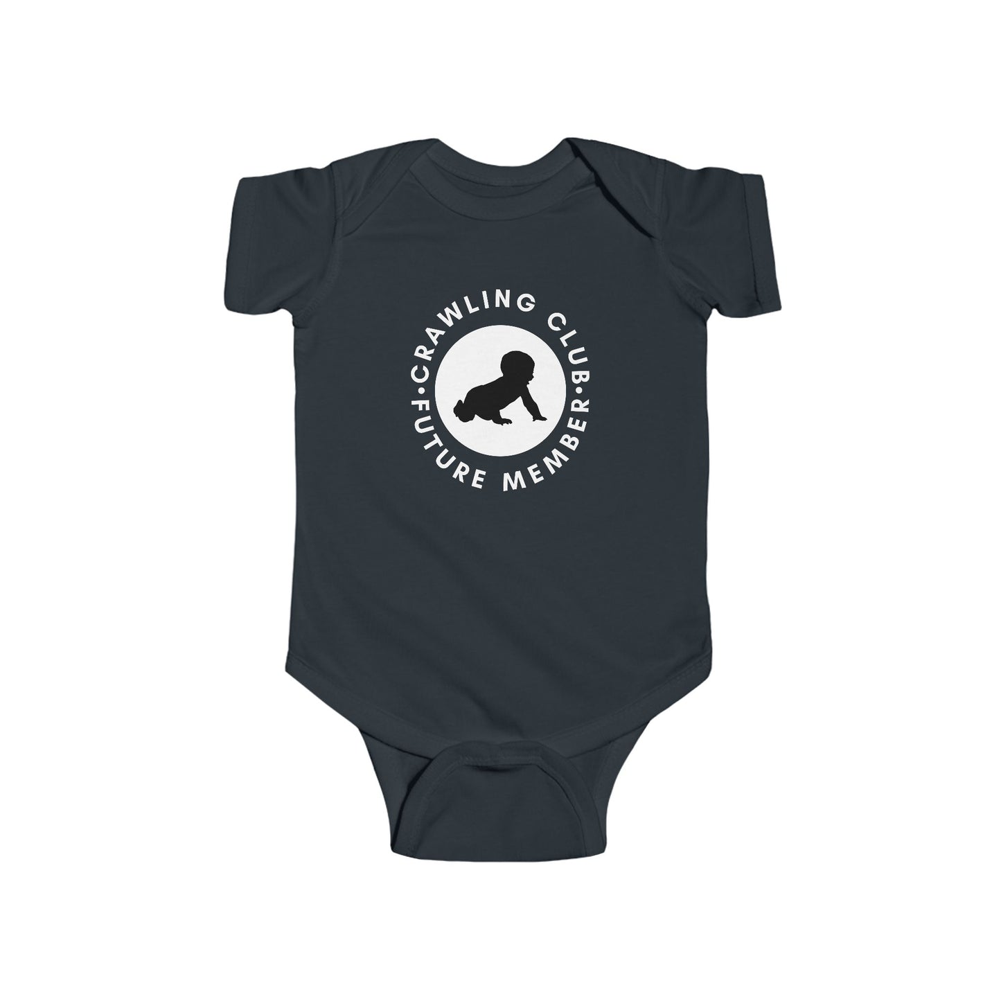 Crawling Club Future Member Infant Fine Jersey Bodysuit | Funny Mommy Gifts Newborn Baby Shower Presents Birthday