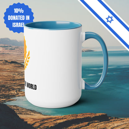 Best Bubbe In The World | Two-Tone Coffee Mugs, 15oz | No 1 Funny Jewish Mug Gifts Coffee Gift for Safta Zayde Mom | Far Out Prints & Co.