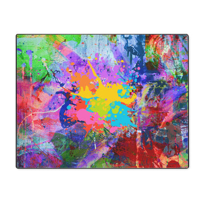 Colorful Acrylic Paint Splatter Rainbow - Placemat, 1pc -  by Far Out Prints & Co.
